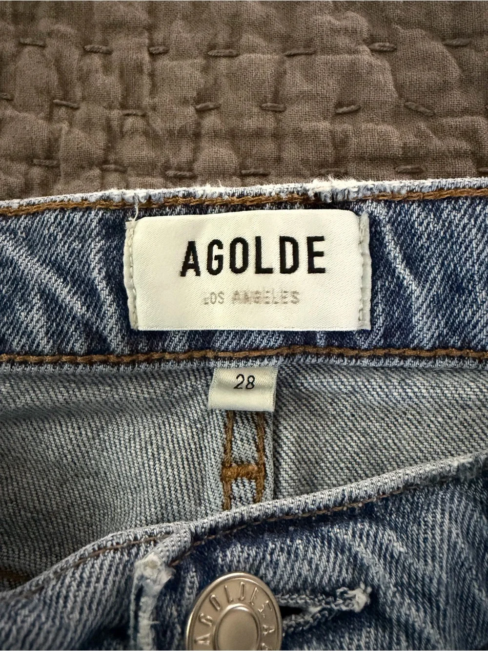 Light Wash Straight Leg Jeans - Agolde - Picture 5 of 6